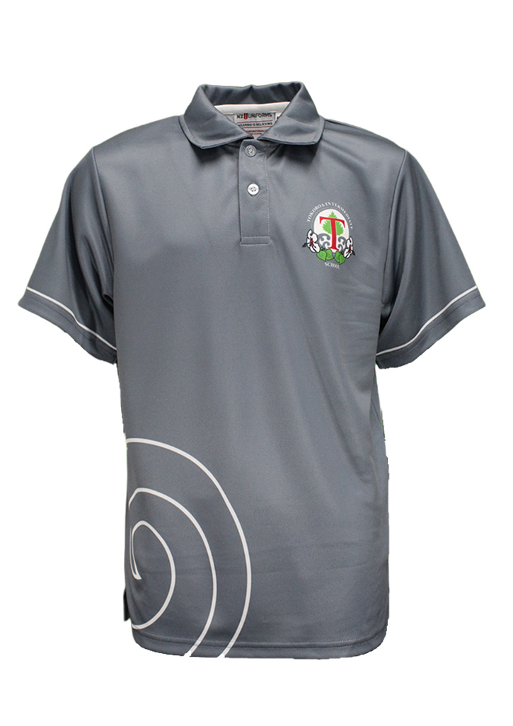 Tokoroa Intermediate School Polo SS Grey / White