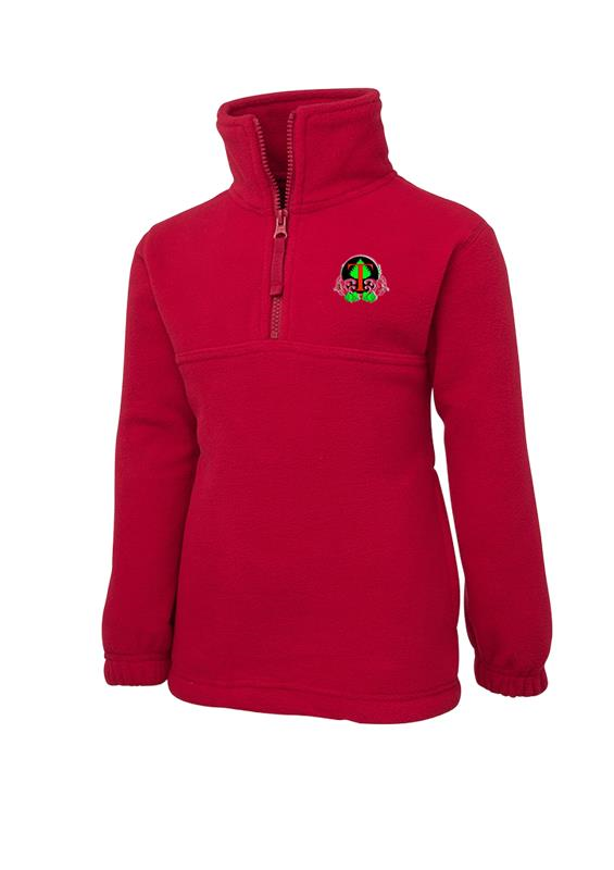 Tokoroa Intermediate School 1/2 Zip Fleece Dark Red Kids
